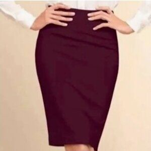 J. Crew Plum Wool Blend Pencil Skirt
